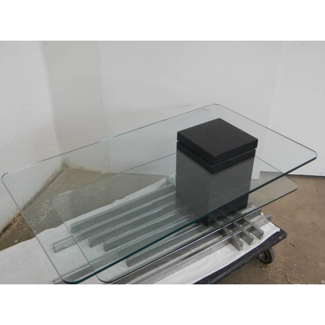 Metal Tempered Glass Coffee Table by Vittorio Dassi, 1960s For Sale - Image 7 of 13