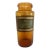Arge Vintage Amber Apothecary Jar – Mid-Century French Glass Pharmacy Bottle For Sale
