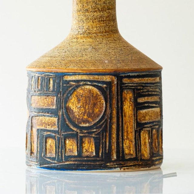 Grey and Brown Ceramic Table Lamp from Søholm, Denmark, 1960s For Sale - Image 6 of 8