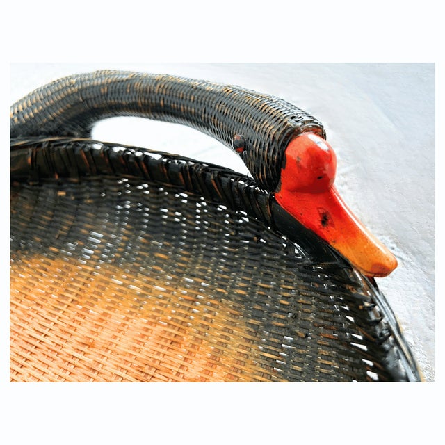 Vintage Shanghai Handicrafts Goose Basket Tray For Sale In West Palm - Image 6 of 6