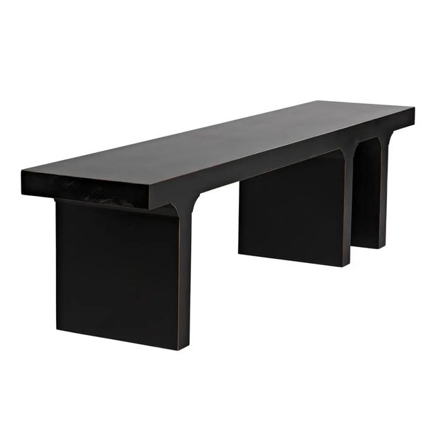 Not Yet Made - Made To Order NOIR Kir Bench, Hand Rubbed Black For Sale - Image 5 of 5