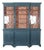 English Painted Breakfront Bookcase For Sale