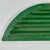 Early 20th Century Antique Architectural Salvage Half-Round Arched Wooden Louvre in Green Paint For Sale - Image 5 of 10