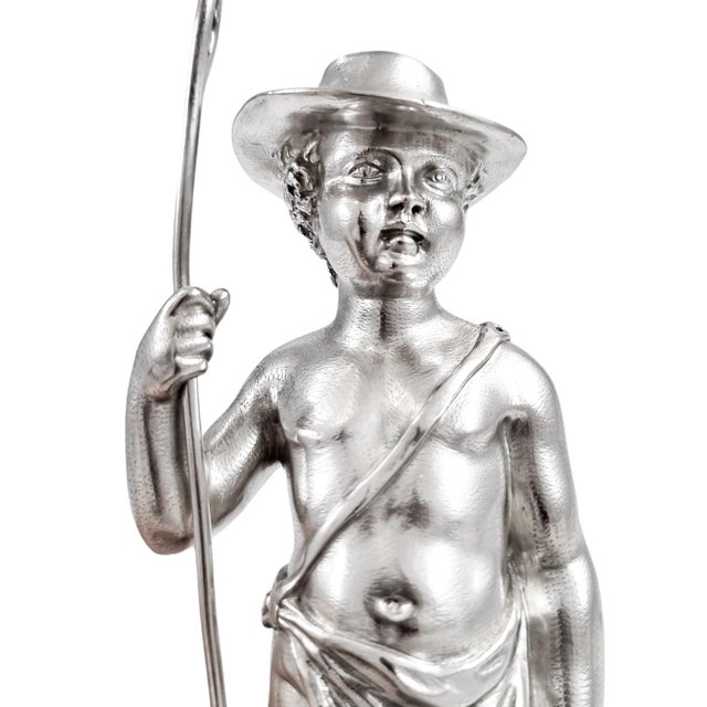 Sterling Silver Shepherd Boy Figure by Barnard, 1860s For Sale - Image 12 of 18