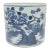Vintage Chinese Blue & White Peony Brush Pot For Sale