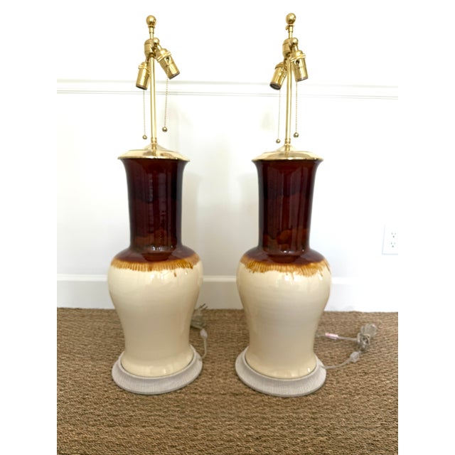 Pair - Christopher Spitzmiller "Garniture" Lamps in Amber Ombré - 2023 For Sale - Image 9 of 11
