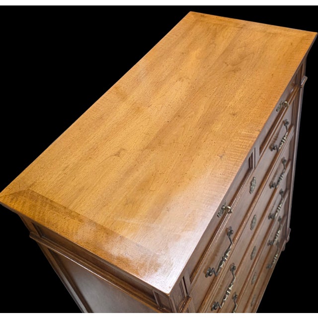 Mid 20th Century Vintage Henredon Furniture French Neoclassical Louis XVI–style Tall Chest For Sale - Image 5 of 17