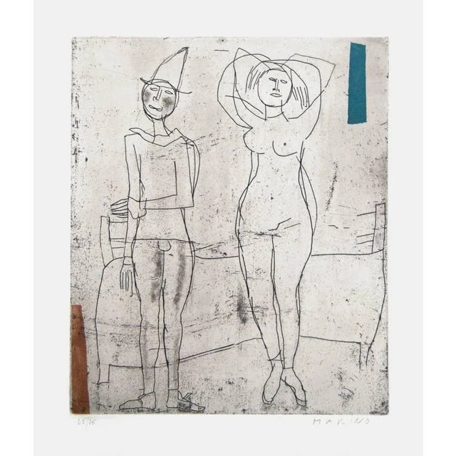 Hand signed and numbered. Edition of 75 prints. Original title ''Giocolieri''. This work is one of the 10 plates of the...