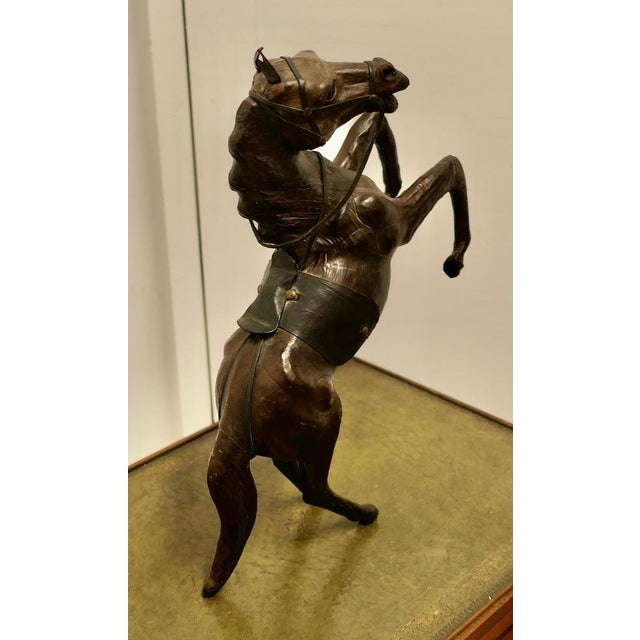 Arts and Crafts Leather Horse Model, 1880 For Sale - Image 4 of 9