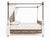 This ornate bronze canopy bed features intricate scrollwork detailing. Eastern King 80W 84D 96H 57HB Make a grand...