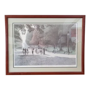 1970s "Children, Parc Monceau" Harold Altman Artist's Proof Lithograph, Framed