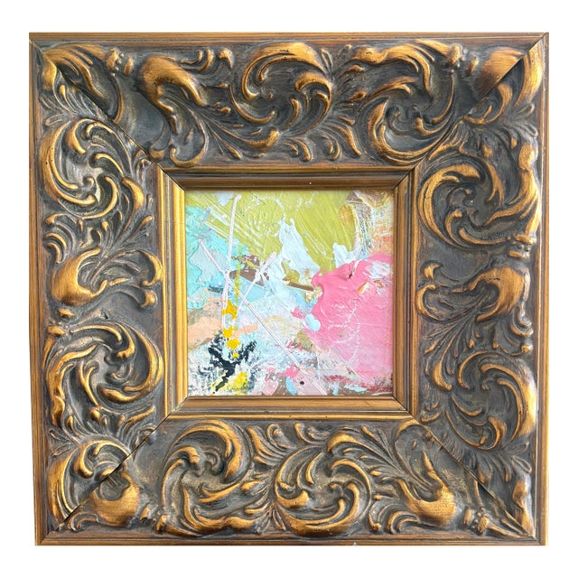Sarah Trundle, Contemporary Framed Abstract Painting, "Spring Bounty" For Sale