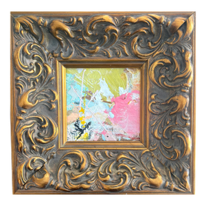 Sarah Trundle, Contemporary Framed Abstract Painting, "Spring Bounty"