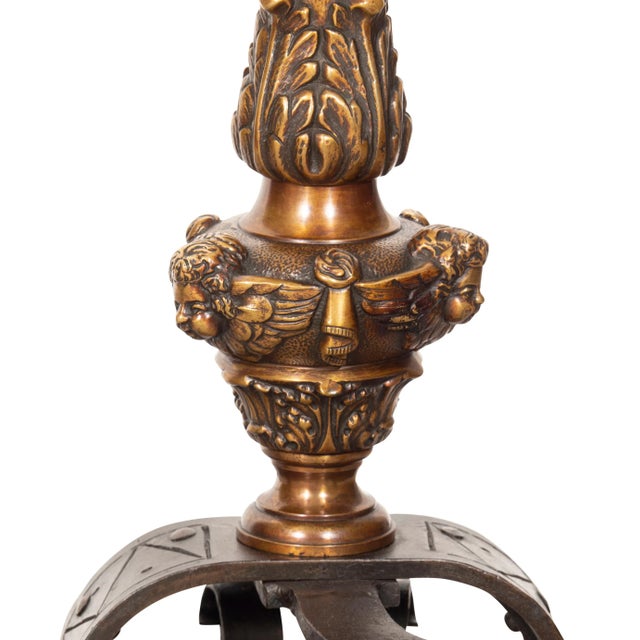Renaissance Style Bronze Andirons - A Pair For Sale In Boston - Image 6 of 13