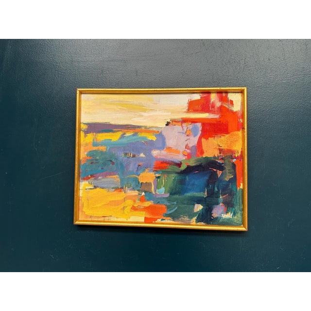 Ubaid Syed, Abstract, 1950s, Oil on Canvas, Framed For Sale - Image 15 of 18