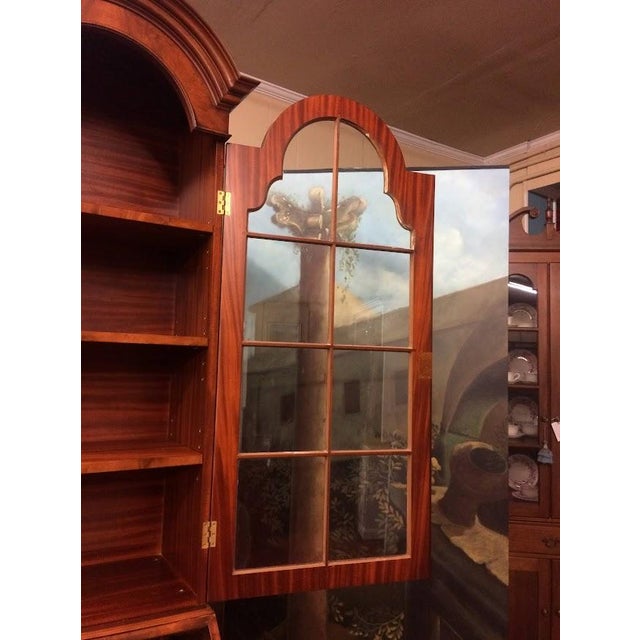 Brown Vintage Secretary Desk, Double Bonnet Secretary Desk For Sale - Image 8 of 17