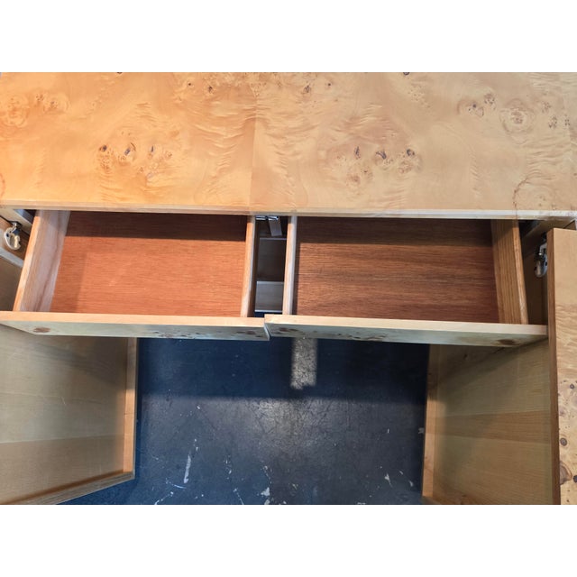 Wood Milo Baughman Burl Wood Credenza For Sale - Image 7 of 11