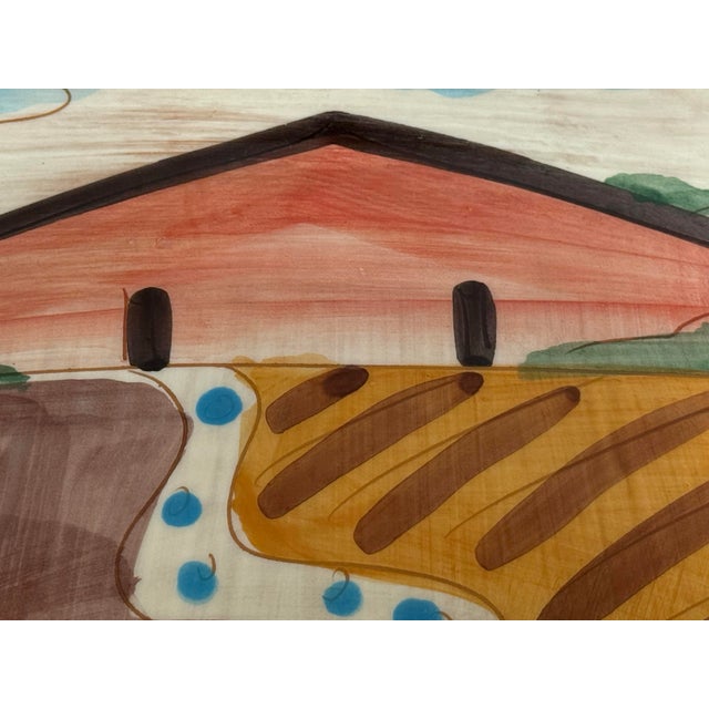 Cream Vietri Toscana Square Platter / Wall Art For Sale - Image 8 of 12