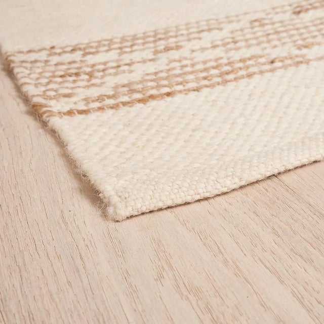 Contemporary Schumacher Sequoia Stripe 9' x 12' Jute Rug in Natural For Sale - Image 3 of 5