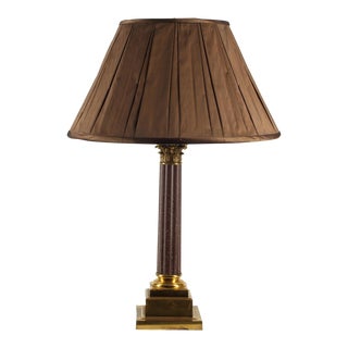 Rupert Hobbs Grand Tour Style Gilt Bronze & Scagliola Marble Table Lamp For Sale