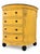 2000 - 2009 Vintage French Provincial Serpentine Dresser – Hand‑Painted Yellow Chest With Black Granite Top – Curved Front, Distressed Finish For Sale - Image 5 of 8