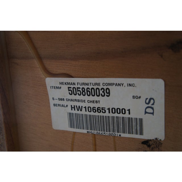 Hekman Furniture Vintage Hekman Georgian Style Cherry Two Drawer Locking File Cabinet Side Table For Sale - Image 4 of 14