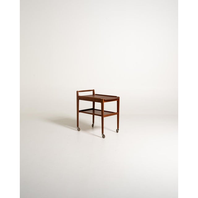 Swedish Teak Trolley by Erik Gustafssons Möbelfabrik, 1950s For Sale - Image 4 of 12