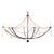 The Lowcountry Originals Crystal Nugget Drape Chandelier is handcrafted with raw steel and designed with intricate strands...