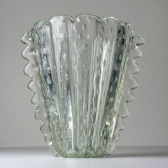 Vintage Murano Glass Vase by Barovier & Toso, Italy 1930-40s For Sale - Image 7 of 18