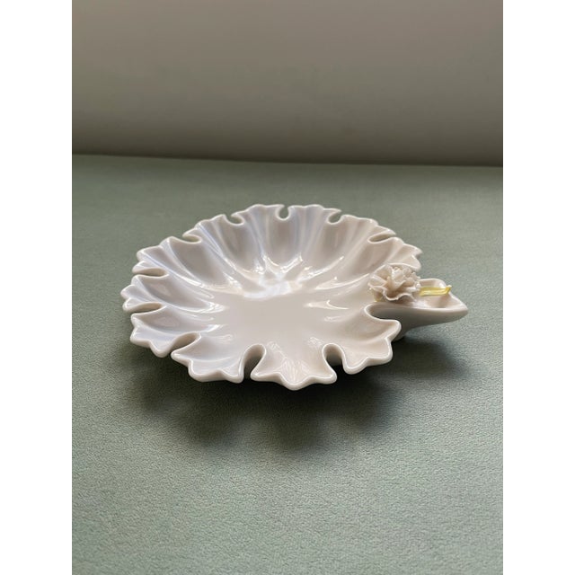 Rococo Mid 20th Century Scalloped Edge Trinket Dish For Sale - Image 3 of 10