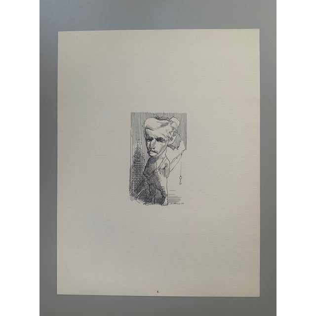 1964 Print Portfolio of Literary Caricatures by David Levine - Set of 17 For Sale - Image 11 of 18