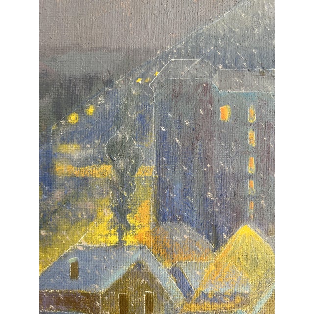 1990s René Zigg, Flocons Nocturnes, 1997, Oil on Canvas, Framed For Sale - Image 5 of 14