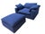 Navy Blue Restoration Hardware Cloud® Luxe Chair-and-a-Half & Ottoman in Navy Perennials® Performance Fabric For Sale - Image 8 of 12