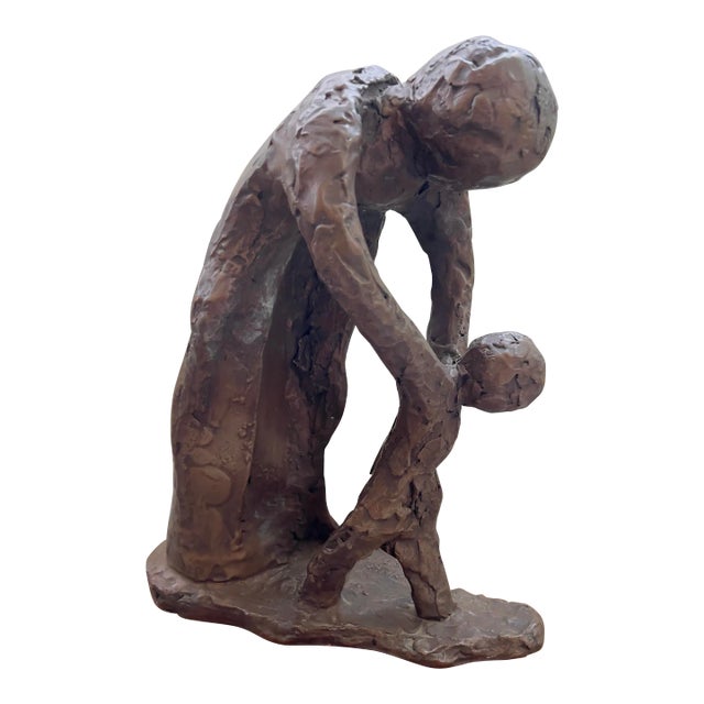 “Adult and Child” Modern Abstract Figurative Sculpture by Peter Lipman-Wulf 1965 For Sale