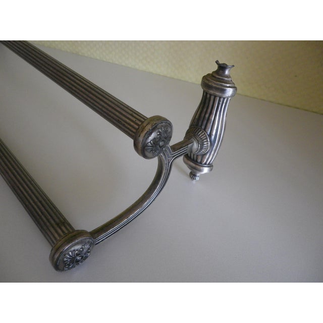Gray Vintage Double Wall-Mounted Towel Rack, 1970 For Sale - Image 8 of 13