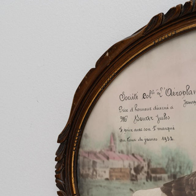 20th Century Belgian Artwork With Wooden Frame For Sale In Greensboro - Image 6 of 10