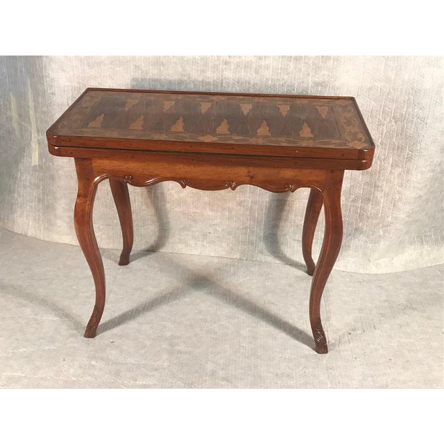 18th Century Italian Marquetry Backgammon Game Table For Sale - Image 6 of 7