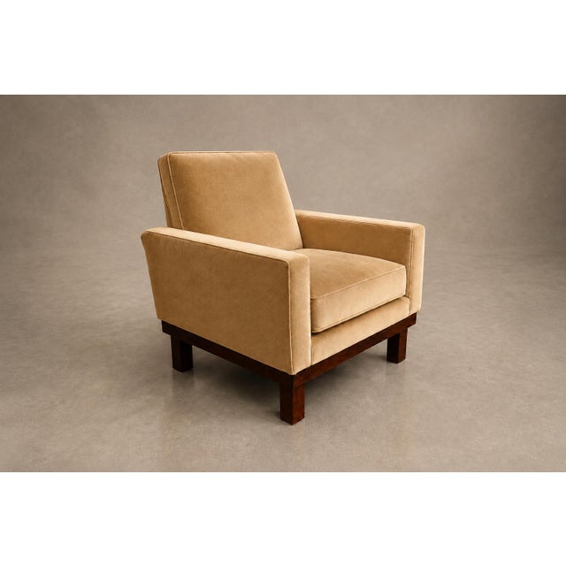 Wood Brazilian Modern Armchair in Rosewood and Honey-Camel Mohair, 1960s For Sale - Image 7 of 16