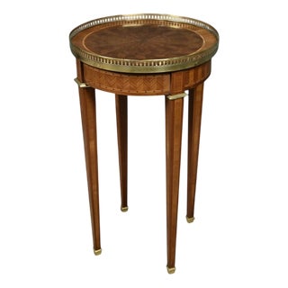 Antique Louis XVI Style Marquetry Side Table, 1890s For Sale