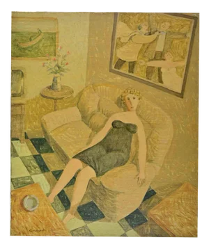 Alberto Gallerati, Un Quadro ed un Quadraccio, Oil on Canvas, 1970s