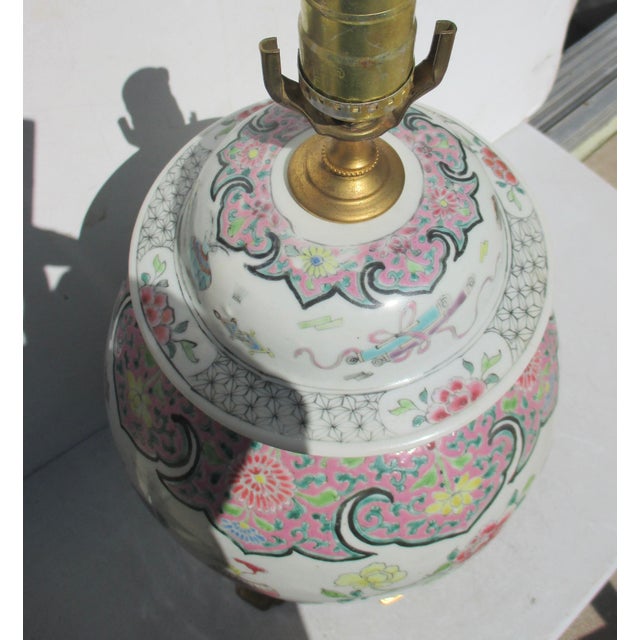 Early 18th Century Chinese Yongzheng Porcelain Ginger Jar Lamp For Sale - Image 9 of 14