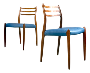 Model 78 Chairs in Rosewood by Niels Otto (N. O.) Møller for J.L. Møllers, 1960s, Set of 2