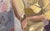 Textile "Ulanda - Painting in Studio Class" Bay Area Figurative Movement Oil on Canvas by Patricia Gren Hayes For Sale - Image 7 of 16