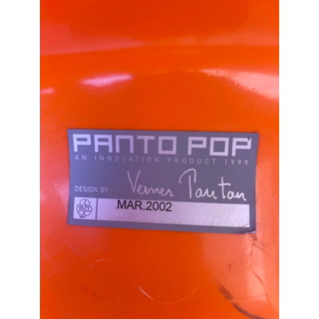 This stackable Panto Pop lounge chair was designed in 1969 by Verner Panton and manufactured circa 1999 by Innovation...