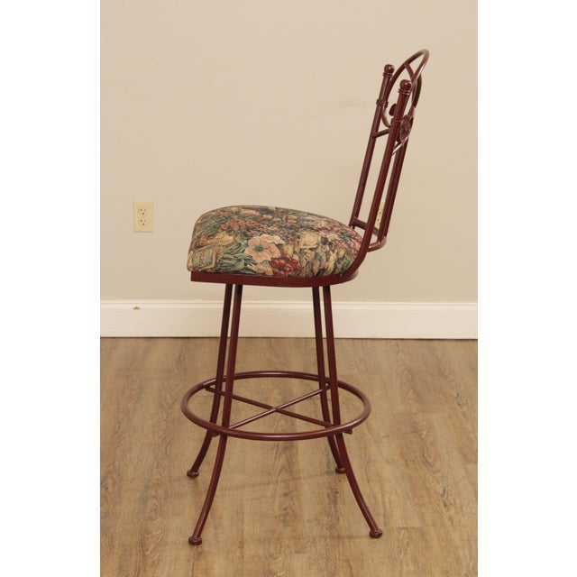 Tempo Industries Wrought Iron Swivel Bar Stools A Pair Chairish