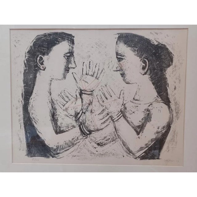 Massimo Campigli, Gioco con il filo, 1952, Lithograph For Sale - Image 3 of 3