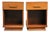 Art Deco Teak Nightstands with Single Drawers, 1920s, Set of 2 For Sale