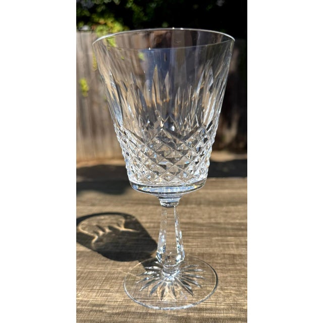 Beautiful set of five authentic Waterford Crystal water goblets in the classic Kenmare pattern. The discontinued Kenmare...
