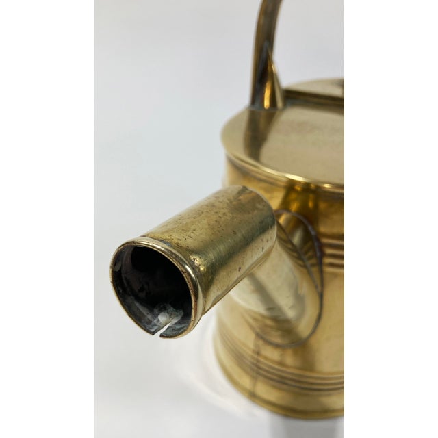 Metal Antique English Brass Watering Can For Sale - Image 7 of 8