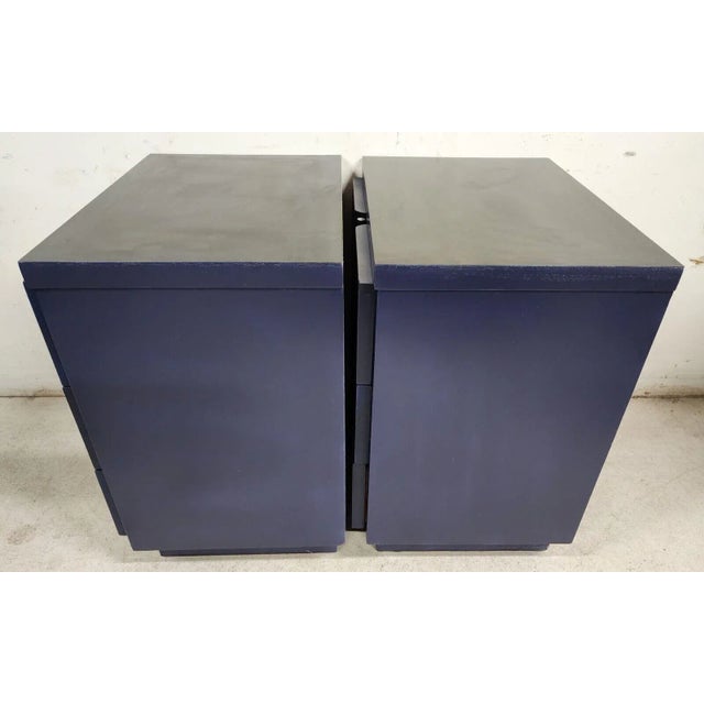 Blue Vintage MCM Nightstands by American of Martinsville For Sale - Image 8 of 11